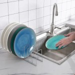Space-saving Kitchen Bowl Dish Organizer Stainless Steel Holder Home Cutlery Dishes Pot Lid Rack Household Accessories