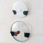 Collapsible Pot Lid Holder Wall Mounted Hanging Holders Pan Cover Racks Cabinet Door Organizer Kitchen Storage Rack
