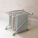 Foldable Kitchen Towel Rack Plastic Storage Rag Vertical Desktop Dish Cloth Drain Shelf Multi-Function Supplies