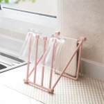 Foldable Kitchen Towel Rack Plastic Storage Rag Vertical Desktop Dish Cloth Drain Shelf Multi-Function Supplies