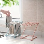Foldable Kitchen Towel Rack Plastic Storage Rag Vertical Desktop Dish Cloth Drain Shelf Multi-Function Supplies