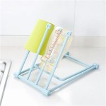 Foldable Kitchen Towel Rack Plastic Storage Rag Vertical Desktop Dish Cloth Drain Shelf Multi-Function Supplies