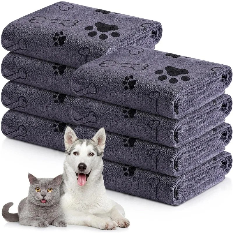 Anti-slip Dog Towel Drying Cat Pet Puppy Microfiber Quick-drying Claw Bath Products Absorbent Medium Dogs
