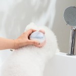 Adjustable 1pc Pet Bath Brush Soft Silicone Shampoo Dispenser Gentle Massage Grooming Cleaning Fur Hair