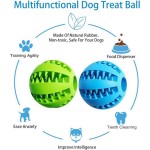 Portable Dog Toy Ball Interactive Rubber Balls Puppy Chewing Toys Pet Tooth Cleaning Cats Pets Food Treat Feeder Silicone