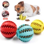 Portable Dog Toy Ball Interactive Rubber Balls Puppy Chewing Toys Pet Tooth Cleaning Cats Pets Food Treat Feeder Silicone
