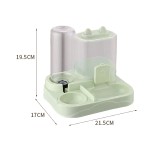 Easy To Clean Large Capacity Gravity-Fed Automatic Feeder Dog Cat Food Bowl Water Dispenser Pet Storage Supplies