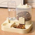 Easy To Clean Large Capacity Gravity-Fed Automatic Feeder Dog Cat Food Bowl Water Dispenser Pet Storage Supplies