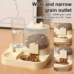 Easy To Clean Large Capacity Gravity-Fed Automatic Feeder Dog Cat Food Bowl Water Dispenser Pet Storage Supplies