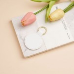 Secure Grip Laser Engrave Logo Round PU Leather Keychain Personalize Name Room Number Car Keyring Bag Pendant Custom Key Chain Holder