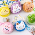 Sturdy Cartoon Cute Wallet Mini Portable Zipper Coin Purse Travel Storage Bag Earphone Keychain Container Small Walle
