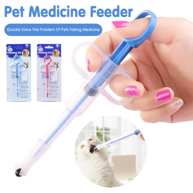 Waterproof Pet Medicine Syringe Tablet Pill Gun Piller Push Dispenser Water Milk Dog Cat Puppy Feeder Kit