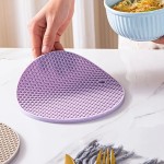 Versatile Heat Resistant Silicone Pot Holder Anti Scalding Countertop Protection Mat Circular Non Slip Kitchen Pad