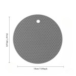 Versatile Heat Resistant Silicone Pot Holder Anti Scalding Countertop Protection Mat Circular Non Slip Kitchen Pad