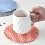 Versatile Heat Resistant Silicone Pot Holder Anti Scalding Countertop Protection Mat Circular Non Slip Kitchen Pad