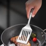 Ergonomic Handle Stainless Steel Steak Frying Spatula Multipurpose Cooking Shoveling Durable Easy Clean