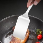 Ergonomic Handle Stainless Steel Steak Frying Spatula Multipurpose Cooking Shoveling Durable Easy Clean