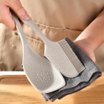 Versatile Silicone spoon multi-purpose grip comfortable non-slip kitchen utensils mixing tableware scraping brush