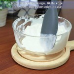 Food Grade Non-Stick Cream Baking Scraper Silicone Butter Spatula Cutter Chocolate Smoother Wooden Heat Resistant Kitchen Cake Tool