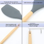 Food Grade Non-Stick Cream Baking Scraper Silicone Butter Spatula Cutter Chocolate Smoother Wooden Heat Resistant Kitchen Cake Tool