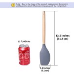 Food Grade Non-Stick Cream Baking Scraper Silicone Butter Spatula Cutter Chocolate Smoother Wooden Heat Resistant Kitchen Cake Tool