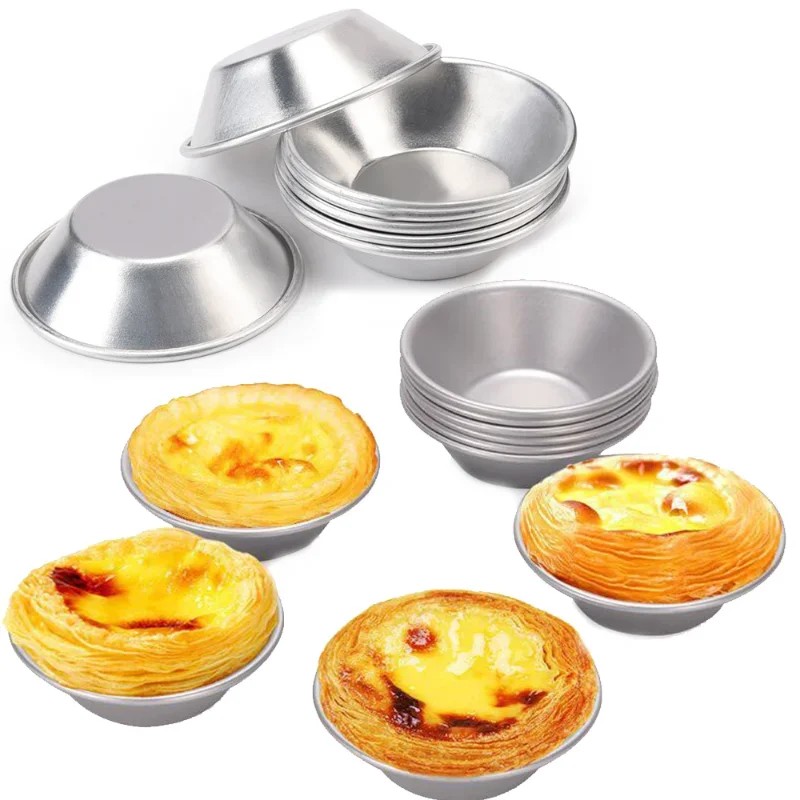 Versatile Kitchen Baking Mold Aluminum Alloy Egg Tart Cup Cupcake Cakes Mould Pastry Dessert Mini Pan