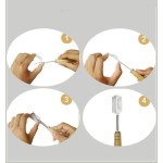 Non-stick Wood Bread Cutter French Blades Kitchen Gadgets Long Handle Baking Accessory European Style Curved Arch Toast Knife