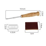 Non-stick Wood Bread Cutter French Blades Kitchen Gadgets Long Handle Baking Accessory European Style Curved Arch Toast Knife