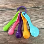 Ergonomic Handle Colorful Measuring Spoon Set Scale Plastic Graduated Scoops Baking Kitchen Cooking