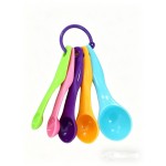 Ergonomic Handle Colorful Measuring Spoon Set Scale Plastic Graduated Scoops Baking Kitchen Cooking
