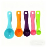Ergonomic Handle Colorful Measuring Spoon Set Scale Plastic Graduated Scoops Baking Kitchen Cooking