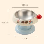 High Quality Cute Cartoon Elevated Pet Bowl Stainless Steel Neck Protection Anti-Choking Non-Slip Feeder Supplies