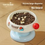 High Quality Cute Cartoon Elevated Pet Bowl Stainless Steel Neck Protection Anti-Choking Non-Slip Feeder Supplies