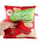 Portable Funny Dog Toys Crisps Plush Filled Pets Squeaky Chew Toy Bite-resistant Sounding Paper Small Medium Supplies