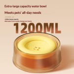 Lightweight Splash Proof Floating Pet Water Bowl 1200ml No Wet Mouth Non Spill Drinking Cats Dogs