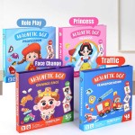 Non-toxic Magnetic Sticker DIY Character Face-Changing Toy Early Education Puzzle Kids Princess Dress Up Matching Game Career Pretend Play
