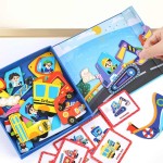 Non-toxic Magnetic Sticker DIY Character Face-Changing Toy Early Education Puzzle Kids Princess Dress Up Matching Game Career Pretend Play