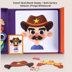 Non-toxic Magnetic Sticker DIY Character Face-Changing Toy Early Education Puzzle Kids Princess Dress Up Matching Game Career Pretend Play