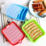 Space-saving Healthy Bake Silicone Sausage Mould Convenient Exhaust Food Grade Easy Release Thickened Lid Baby Supplemen Tools