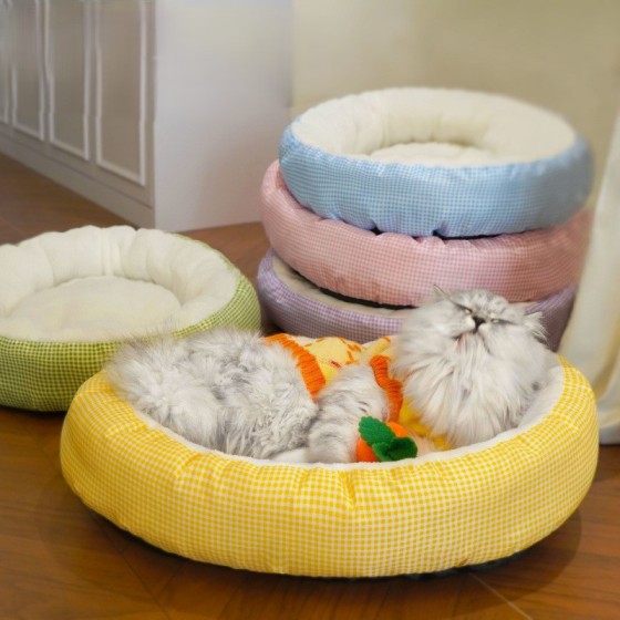 Hypoallergenic Dog Beds Waterproof Mats Berber Oval Winter Polka Low Cuddly Anti-Mite Washable Golden Thickened Fluffy Collapsible Absorbent Ol