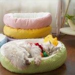 Hypoallergenic Dog Beds Waterproof Mats Berber Oval Winter Polka Low Cuddly Anti-Mite Washable Golden Thickened Fluffy Collapsible Absorbent Ol