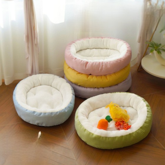 Hypoallergenic Dog Beds Waterproof Mats Berber Oval Winter Polka Low Cuddly Anti-Mite Washable Golden Thickened Fluffy Collapsible Absorbent Ol