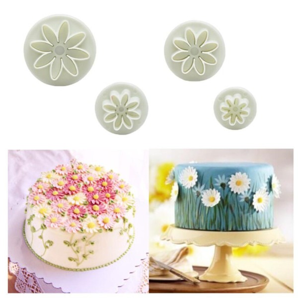 Bpa-free Plum Flower Plunger Biscuit Fondant Mold Daisy Cookie Cutter Cake Decorating Tools Sugarcraft Stamp