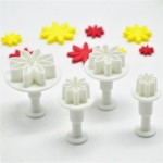 Bpa-free Plum Flower Plunger Biscuit Fondant Mold Daisy Cookie Cutter Cake Decorating Tools Sugarcraft Stamp