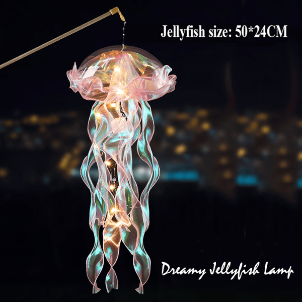 Portable Glowing Jellyfish Lamp Flower Bedroom Night Light Home Garden Party Festival Atmosphere Decoration Creative Gifts