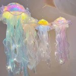 Portable Glowing Jellyfish Lamp Flower Bedroom Night Light Home Garden Party Festival Atmosphere Decoration Creative Gifts
