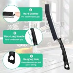 Versatile Ultra-Stiff Bristles Gap Cleaning Brush Heavy Duty Crevice Tool Ergonomic Handle Slim Grout Deep Tile Lines Shower Corner Sink