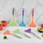 Rust-resistant Food Grade Silicone Spatula Set Heat Resistant Non-Stick Baking Cooking Tools Colorful Kitchen Utensils