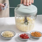 Heat Resistant Crusher Vegetable Onion Cutter Kitchen Cooking Accessories 500ML Manual Meat Mincer Garlic Chopper Rotate GarlicPress