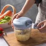 Heat Resistant Crusher Vegetable Onion Cutter Kitchen Cooking Accessories 500ML Manual Meat Mincer Garlic Chopper Rotate GarlicPress